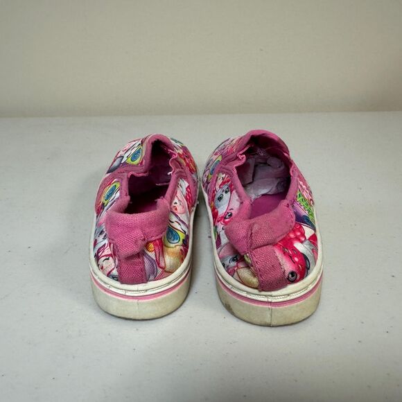 Shopkins Slip On Sneakers Girls 12 Pink Play Shoes Casual Canvas No tie Spring - Picture 3 of 8